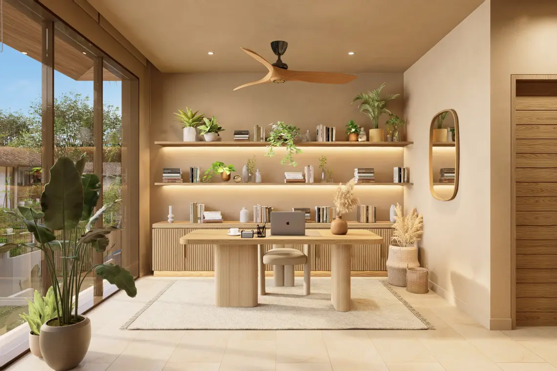 Luxury pool villa in Maenam Koh Samui — architectural rendering 52