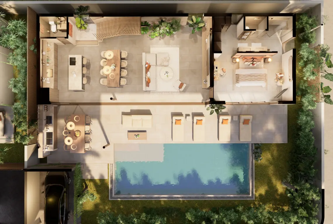 Five bedroom villa in Maenam Koh Samui — Floor Plan 01