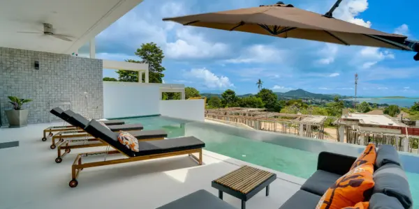 Sea view from the infinity pool