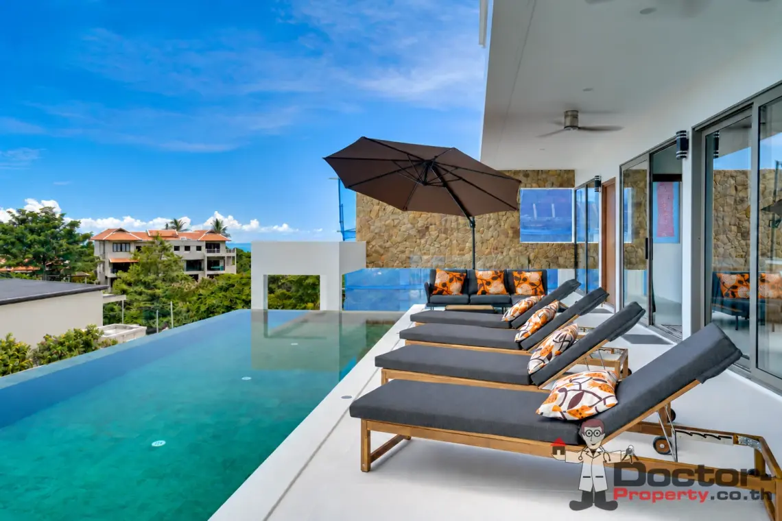 3 Bedroom Sea View Pool Villa in Chaweng Noi, Koh Samui