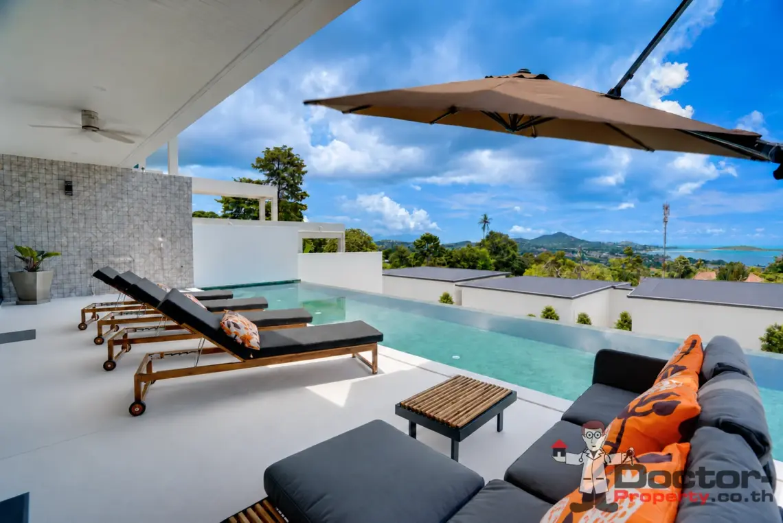3 Bedroom Sea View Pool Villa in Chaweng Noi, Koh Samui