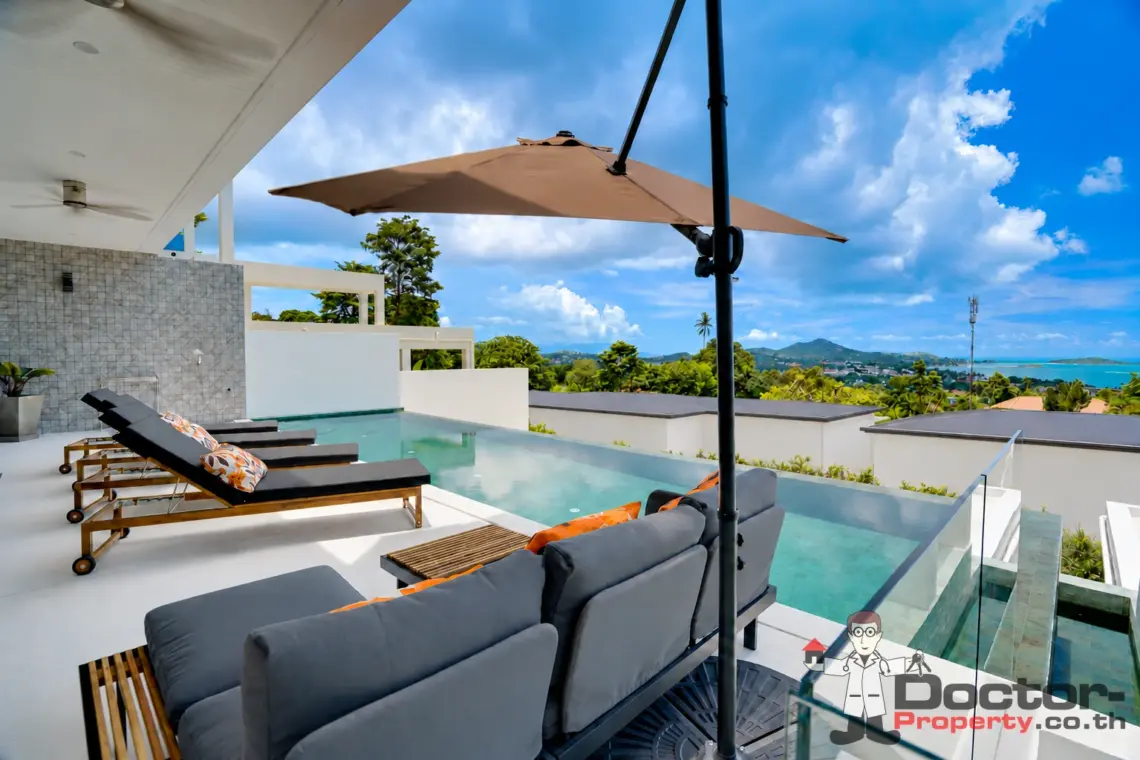 3 Bedroom Sea View Pool Villa in Chaweng Noi, Koh Samui