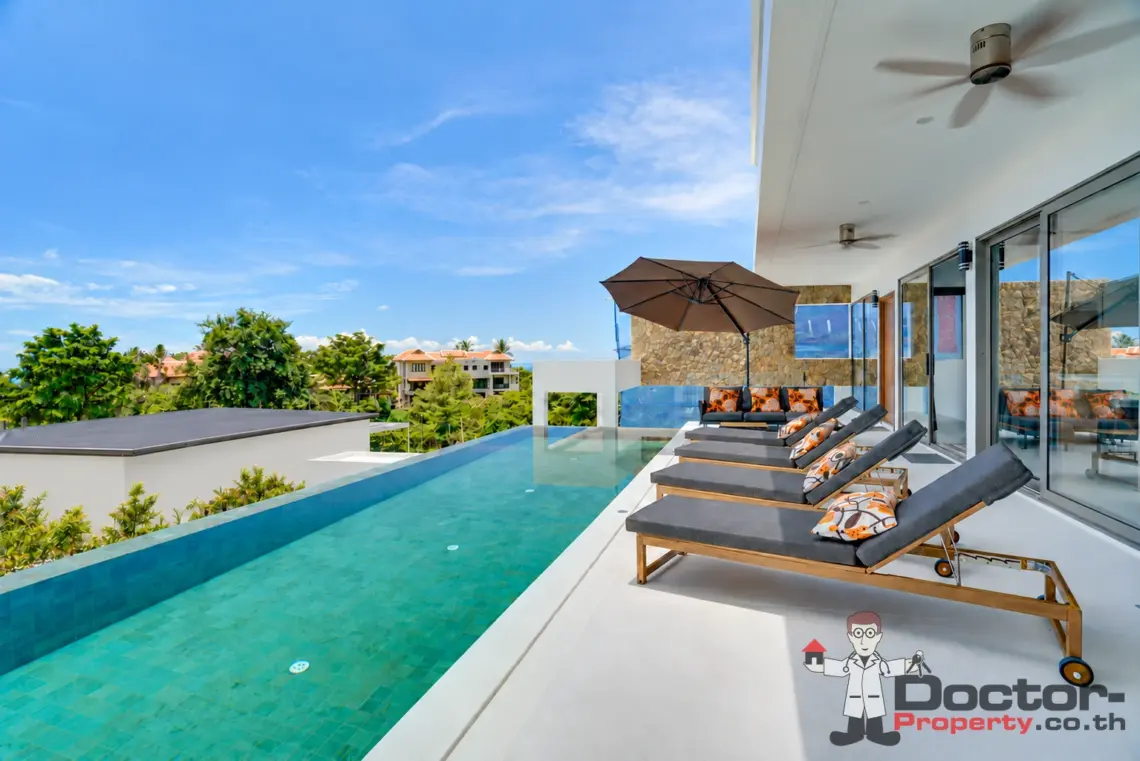 3 Bedroom Sea View Pool Villa in Chaweng Noi, Koh Samui