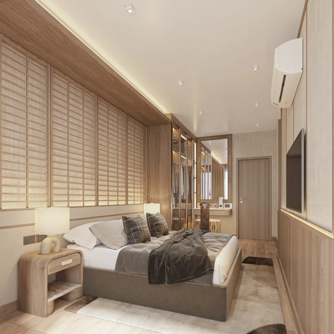 Artist’s impression: 1 bedroom bedroom at condos near Fisherman’s Village, Koh Samui