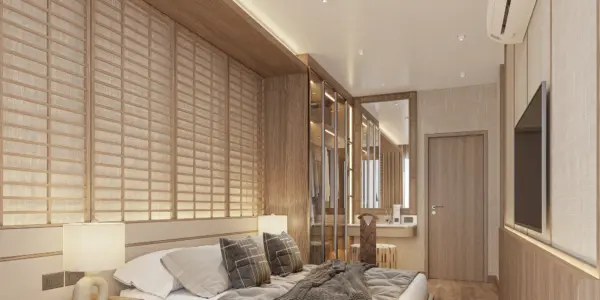 Artist’s impression: 1 bedroom bedroom at condos near Fisherman’s Village, Koh Samui