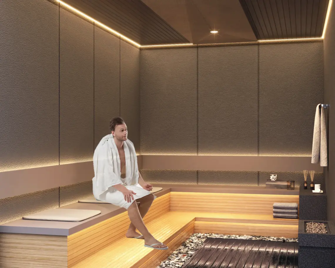 Sauna — architectural render